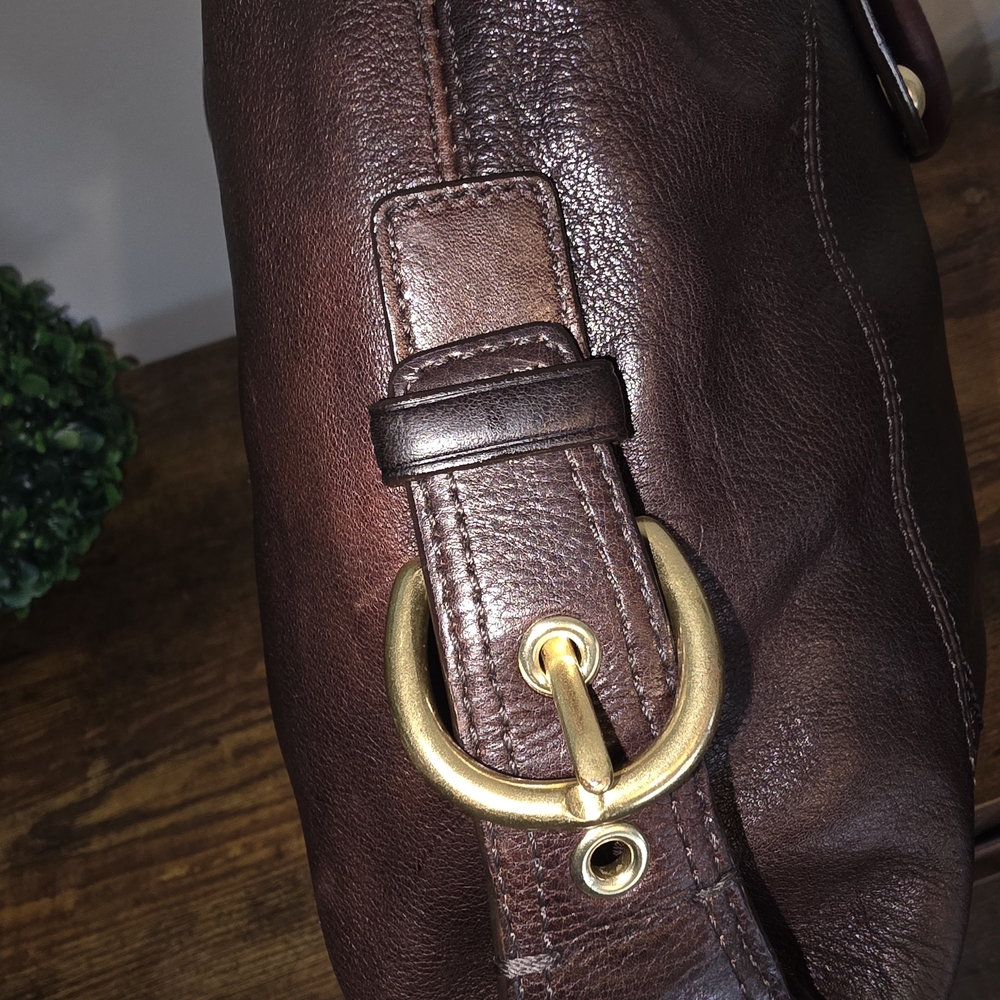 Authentic Coach Madison Julianne Espresso Leather Satchel Tote 12935 - Picture 12 of 16